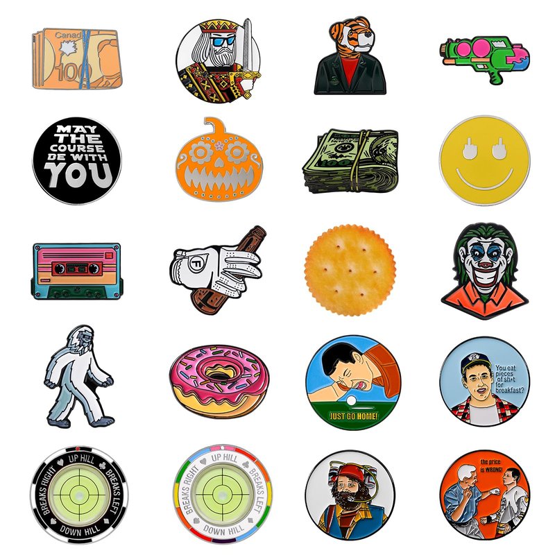 SPORTY BUFF Golf Ball Marker with Magnetic Hat Clip - Funny Golf Gift (CHUBBS Lesson)