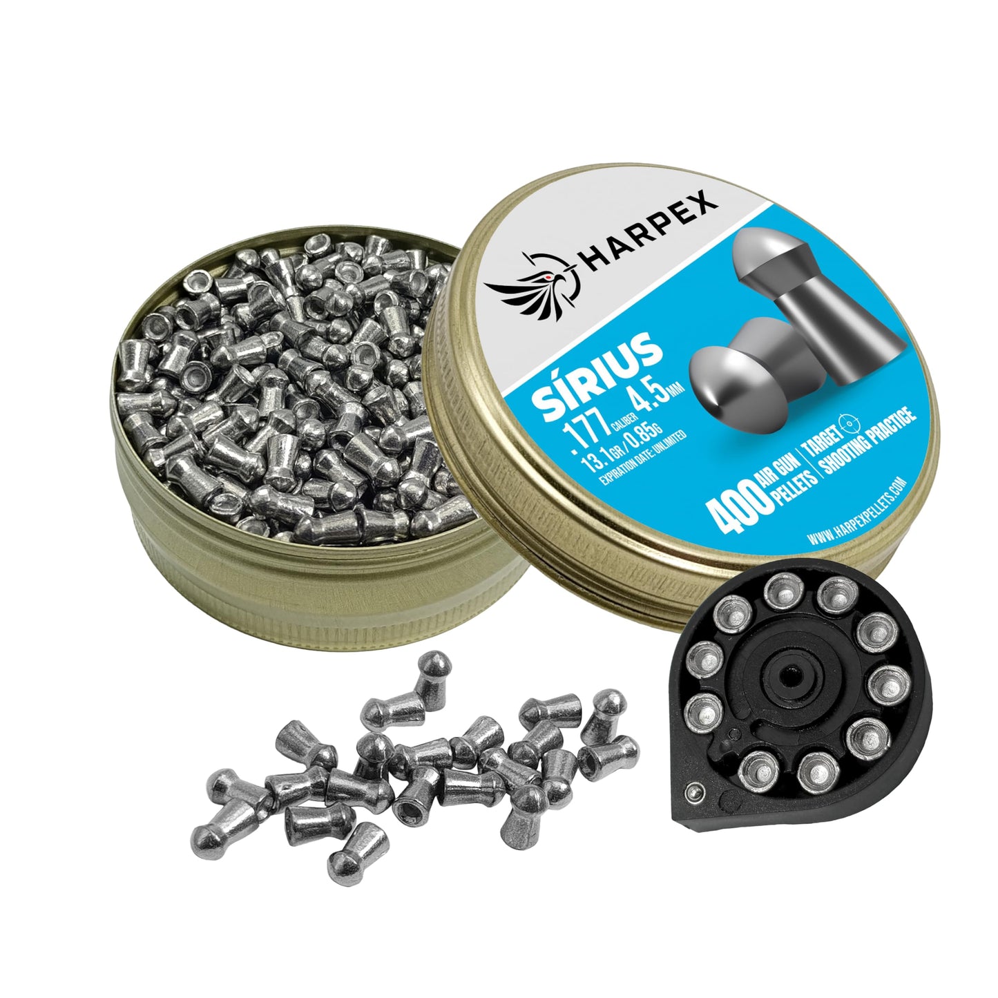 Harpex Sirius .177 Cal Airgun Pellets – 13.1 Grain Domed Design – Precision Lead Pellets for Target Shooting, Practice & Sport – High Accuracy & Consistent Performance – 400 Count