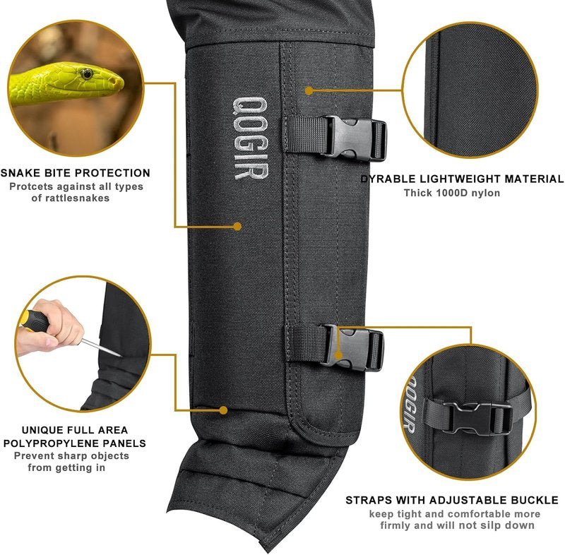 Snake Guard Gaiters - Waterproof Briar-Proof Chaps for Upland Hunting | Full Leg Protection from Snake Bites & Thorns