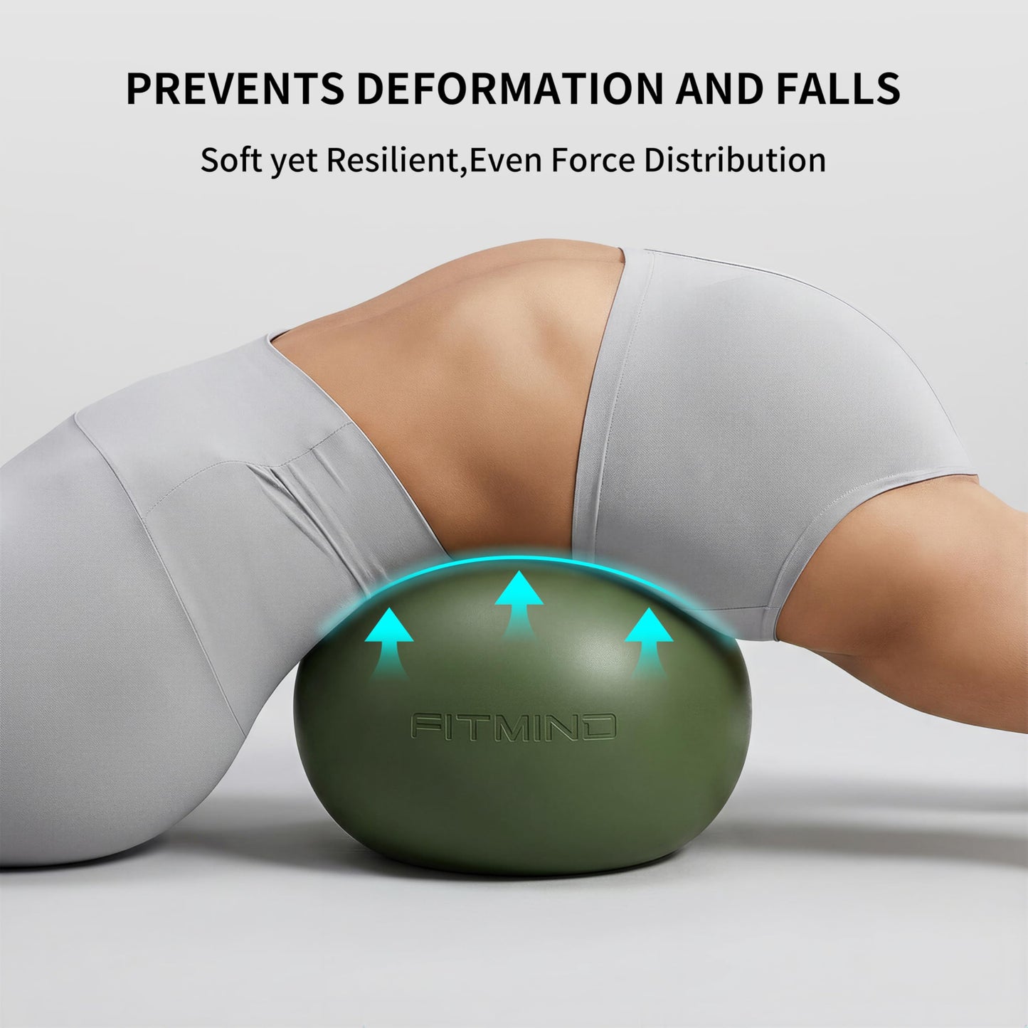 FITMIND Pilates Ball 8 inch, Small Yoga Ball Extra Thick, Mini Pilates Ball with Pump, Non-Slip Surface Small Exercise Ball for Physical Therapy, Stretching, Strength & Core Training