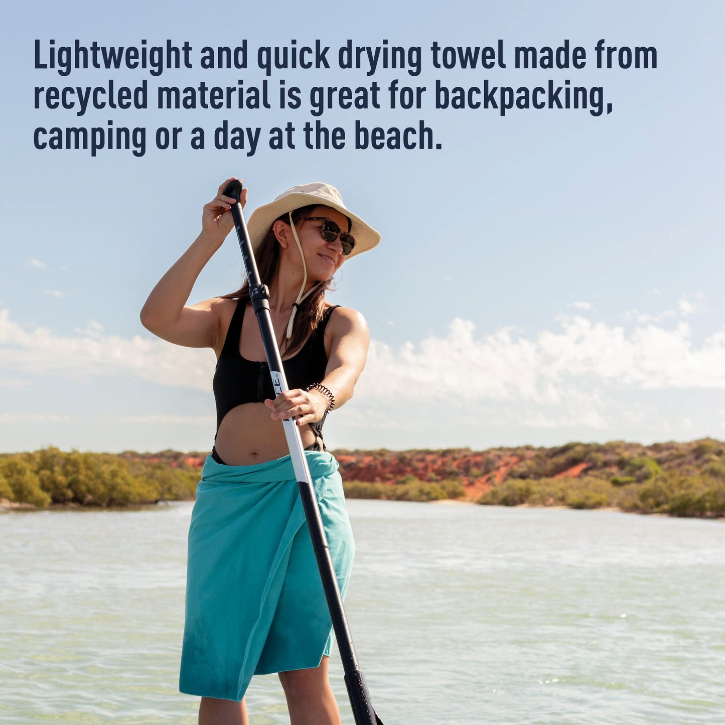 Sea to Summit Drylite Towel, Lightweight Camping and Travel Towel, Small (16 x 32 inches), Sage Green