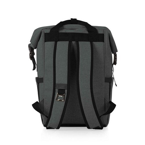 PICNIC TIME NHL Seattle Kraken OTG Roll-Top Cooler Backpack, Hiking Backpack Cooler, Soft Cooler Bag, (Heathered Gray)