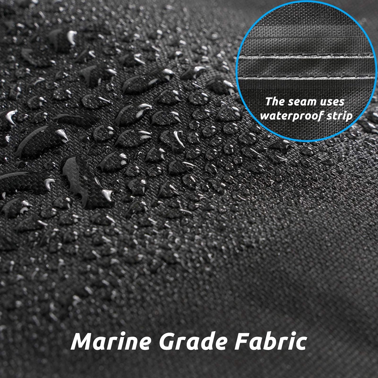 Mancro Boat Cover, Heavy Duty 17-19ft Waterproof Trailerable Boat Cover