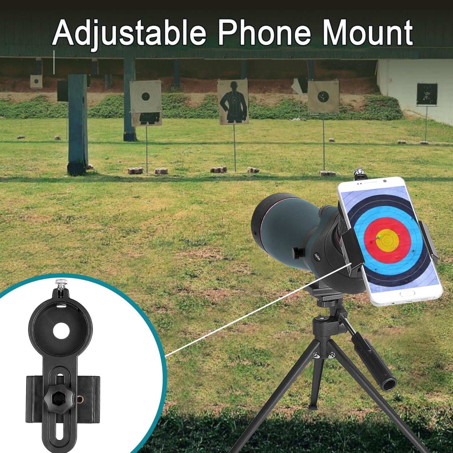 Joydate 20-60x80 Spotting Scopes for Bird Watching, BAK4 Waterproof Spotting Scope for Wildlife Viewing Hiking Camping, HD Spotter Scope with Tripod Smartphone Holder and Carrying Bag