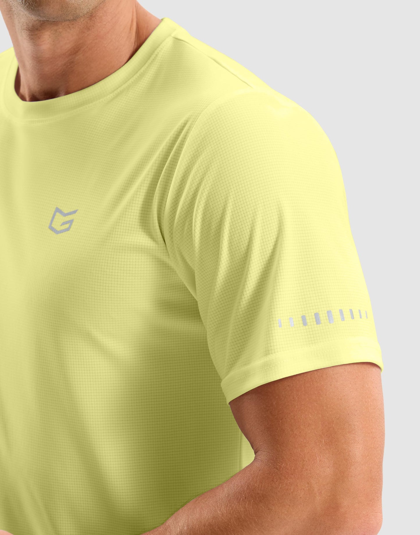 Men's Workout Breathable T-Shirts Dry Fit UPF 50+ Sun Shirts Quick Dry Cooling Tee for Athletic, Running, Hiking (Beige, 3XL)