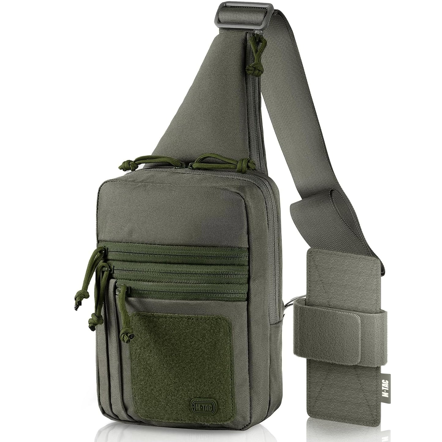 M-Tac Tactical Sling Bag for Men - Crossbody Concealed Carry Bag - Olive Mens Crossbody Holster Bag