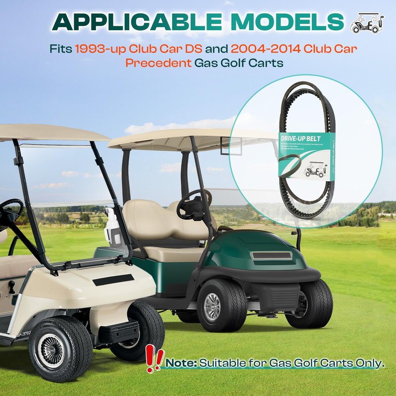 DRIVE UP 1016203 101916701 Starter Generator and Drive Belt Kit for Club Car DS Precedent Golf Cart