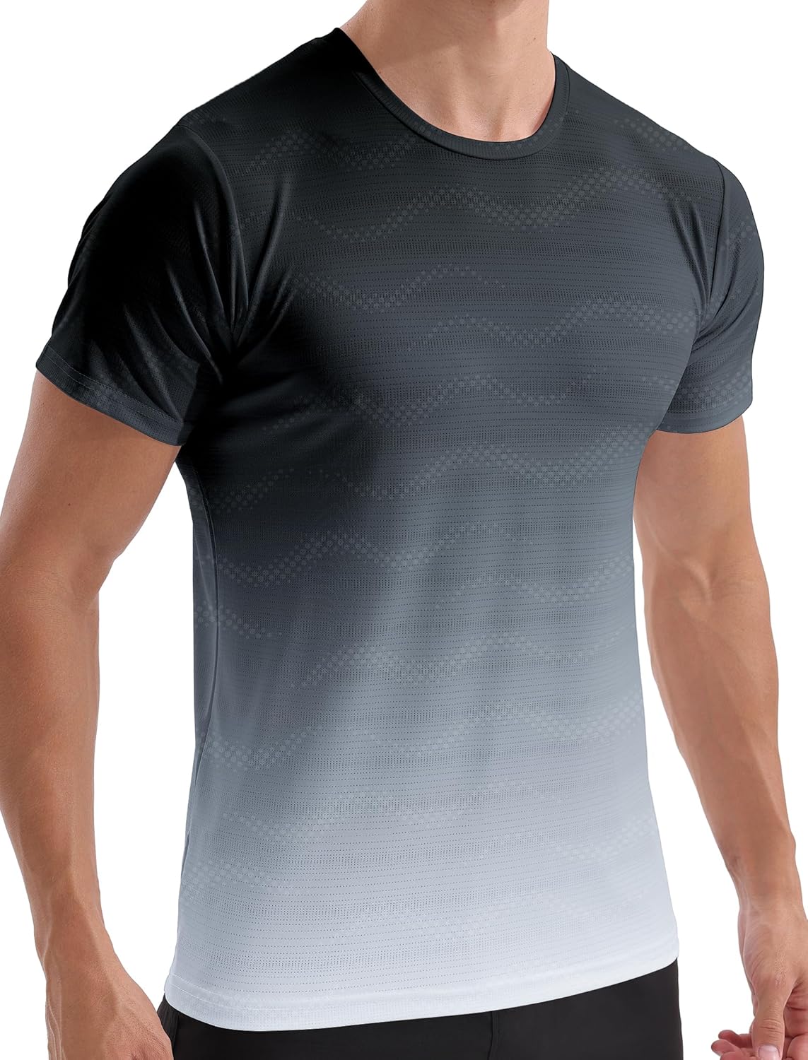 Men's Dry Fit Workout Shirts - Quick Dry Performance Gym Tops for Athletic Running & Training