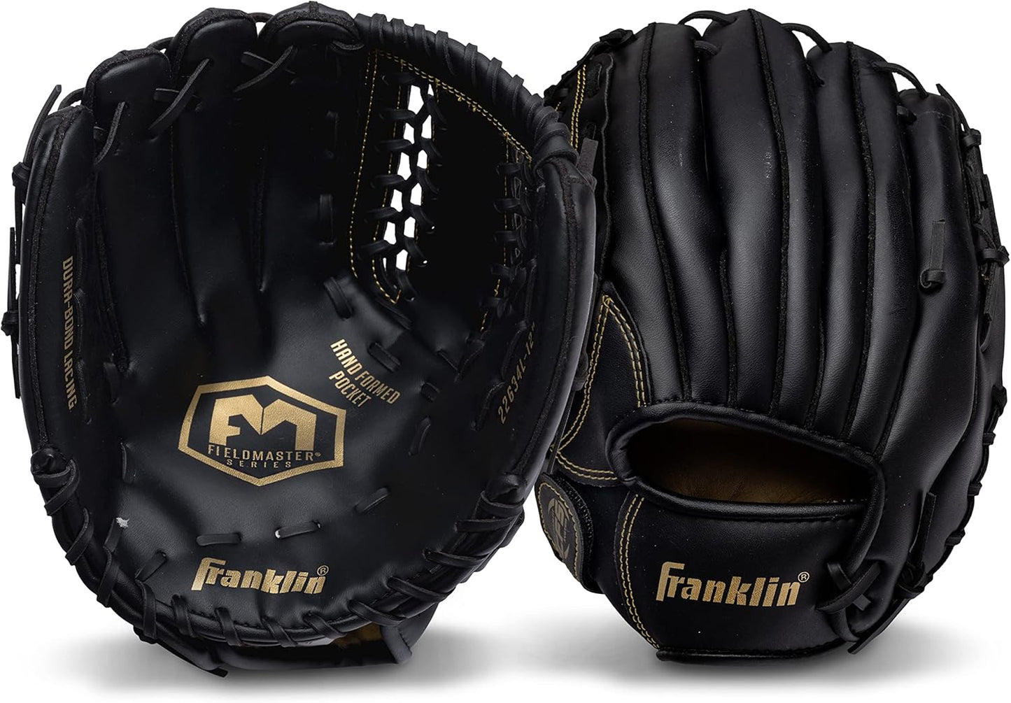 Franklin Sports Field Master Baseball & Softball Glove - Adult & Youth Mitts | Right Hand Throw, Versatile Fit