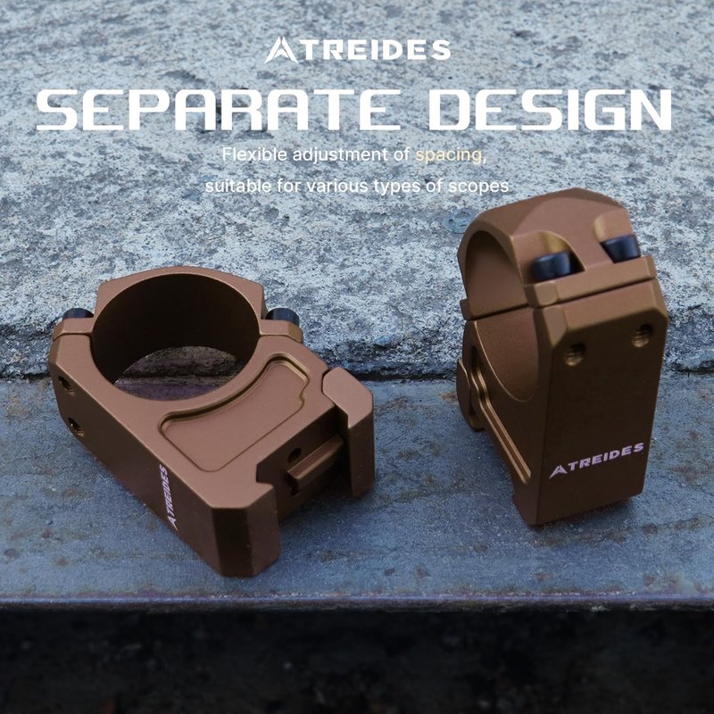 ATREIDES 30mm Scope Rings - 1.25" Center Height for 20mm Rails | Durable Mounting Solution