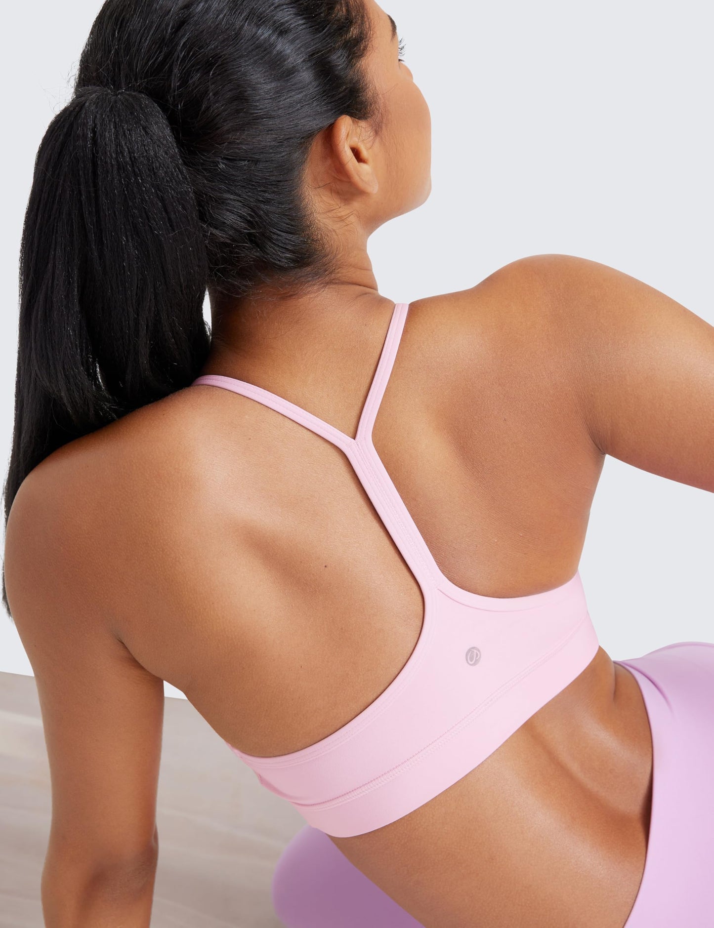 CRZ YOGA Butterluxe Y Back Sports Bras Pink Peony Small