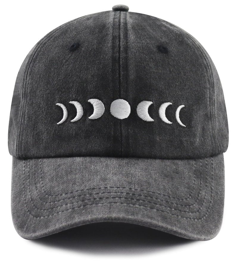Moon Accessories for Women Men, Classic Moon Baseball Cap, Cute Moon Decor Hat, Christmas Fathers Mothers Day Birthday Gifts for Mom Dad Grandpa Black