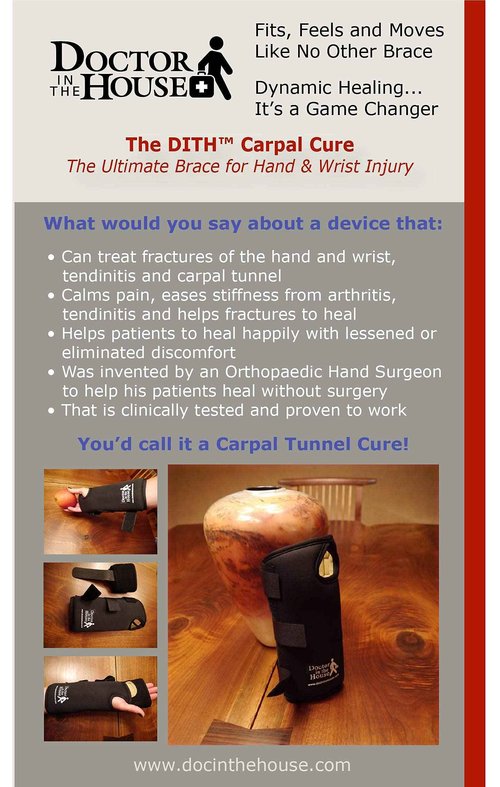 Doctor in the House The Carpal Cure Wrist Brace from (Left Black, Standard - fits Most Hands)