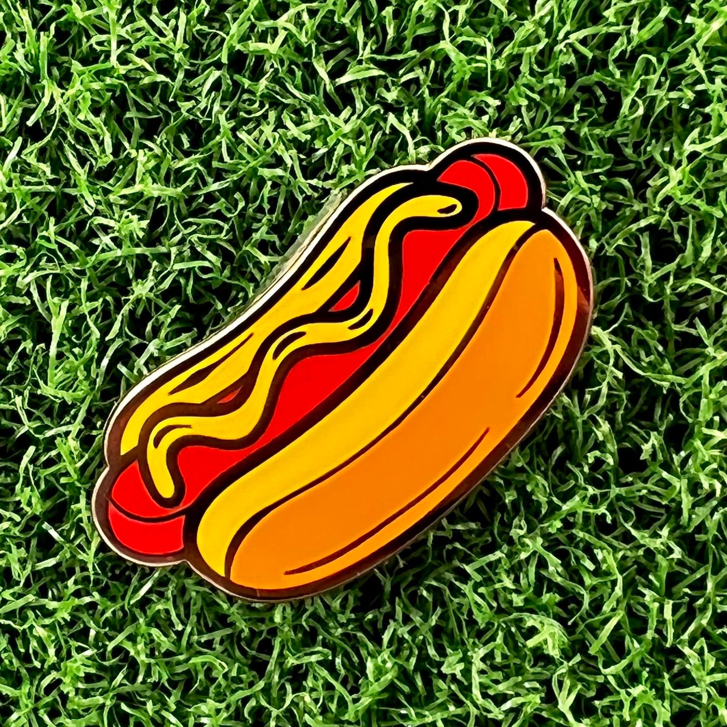 Hot Dog Golf Ball Marker- Made in USA - Funny Metal Hotdog Ball Marker