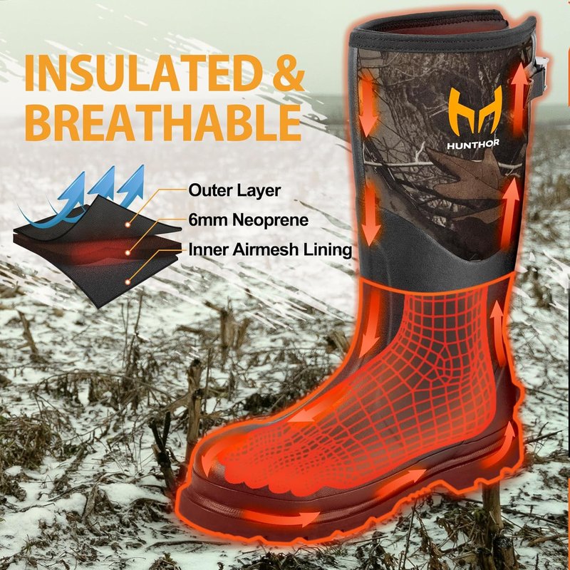 Puncture-Proof Rubber Work Boots - Steel Toe & Waterproof Insulated 6mm Neoprene | Sizes 6-14