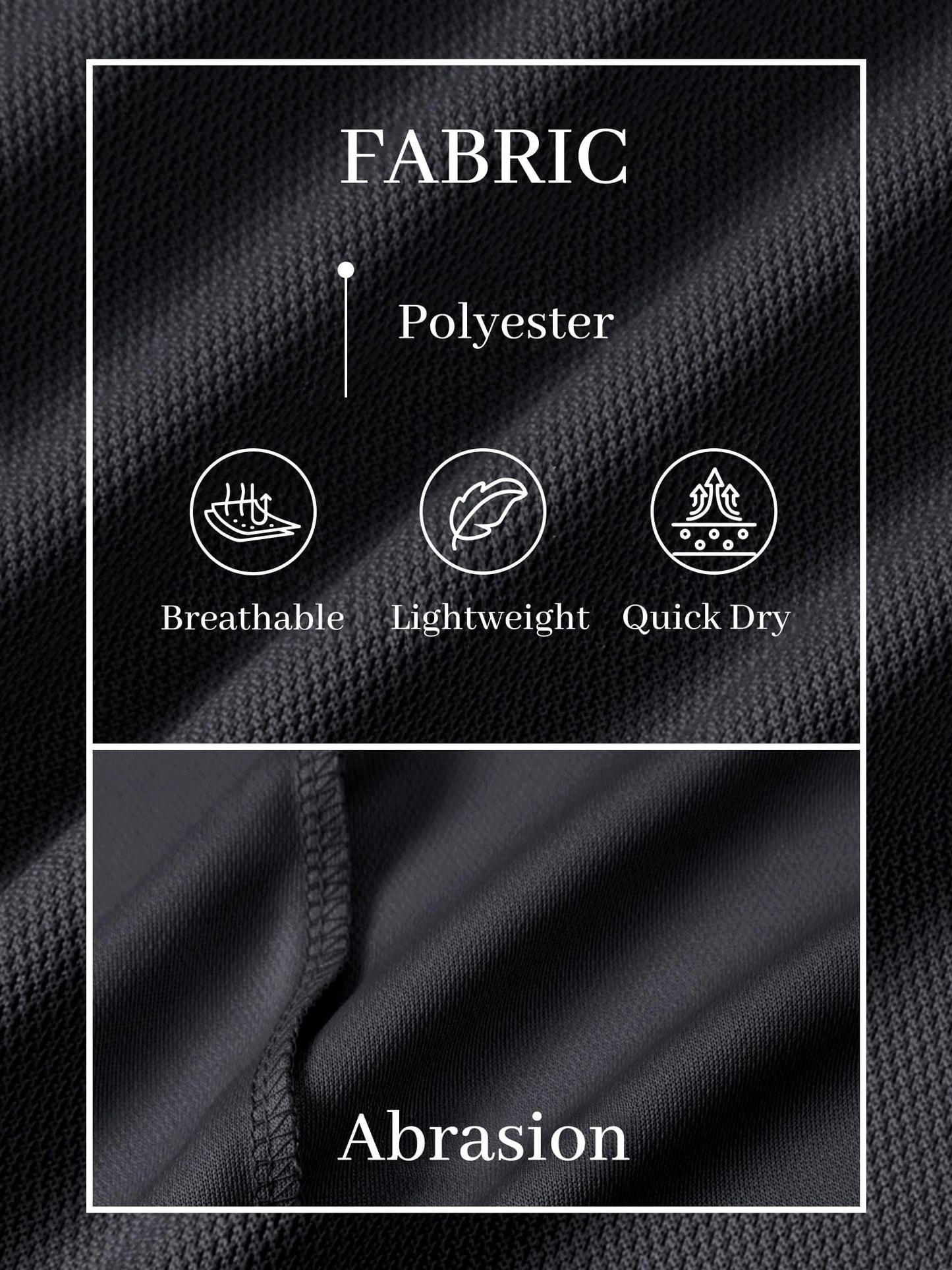TACVASEN Mens Golf Shirt Dry Fit Mens Polo Shirts Short Sleeve Performance Golf Polos for Men with Collar Work Shirts Black, L