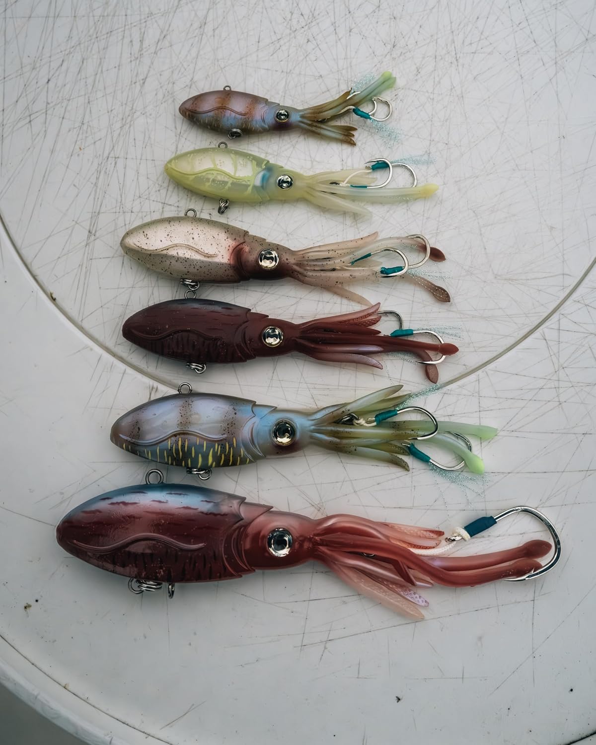 Original Squidtrex Vibrating Fishing Lure - Patented TPE Soft Plastic Bait for Saltwater | Strong BKK Assist Hooks