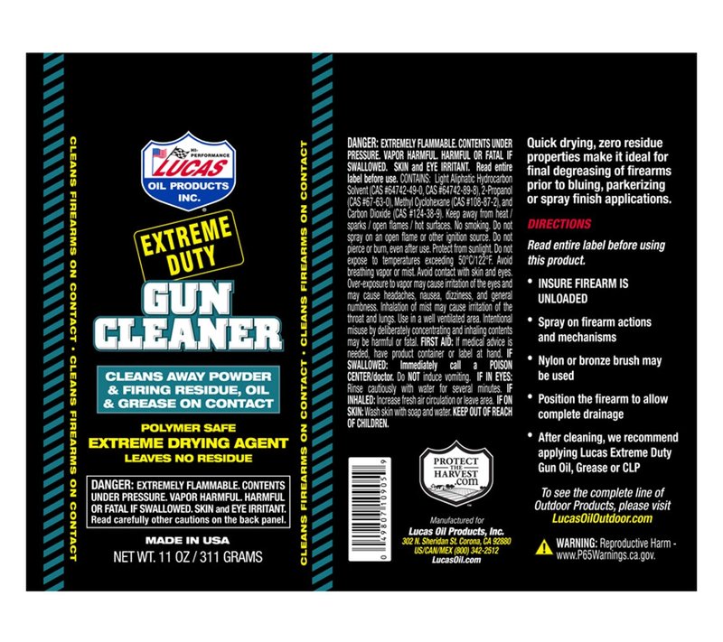 Lucas Oil 10905 Extreme Duty Gun Cleaner - 11 Ounce