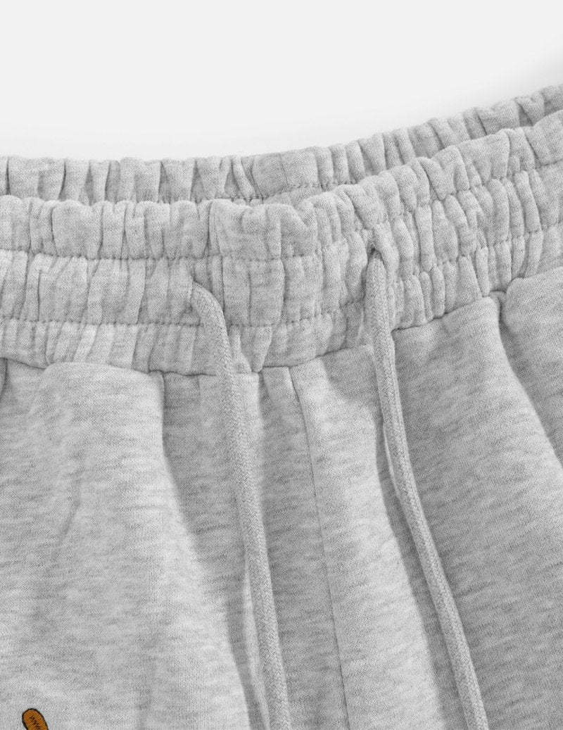 Aelfric Eden Embroidery Puppy Baggy Barrel Sweatpants Casual Y2K Elastic Drawstring Unisex Wide Leg Pants Lantern Trouser Grey S