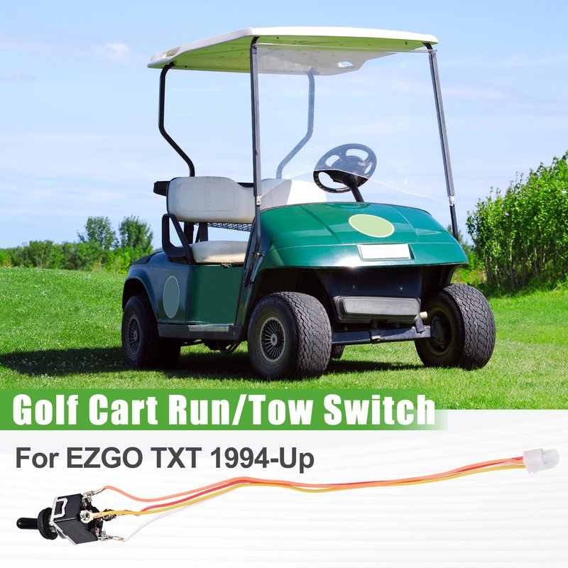 10L0L Golf Cart Run/Tow Switch for EZGO TXT, DCS and PDS Electric 1994-Up Upgraded Switch with Connecting Wires, OEM#73125-G01 633114