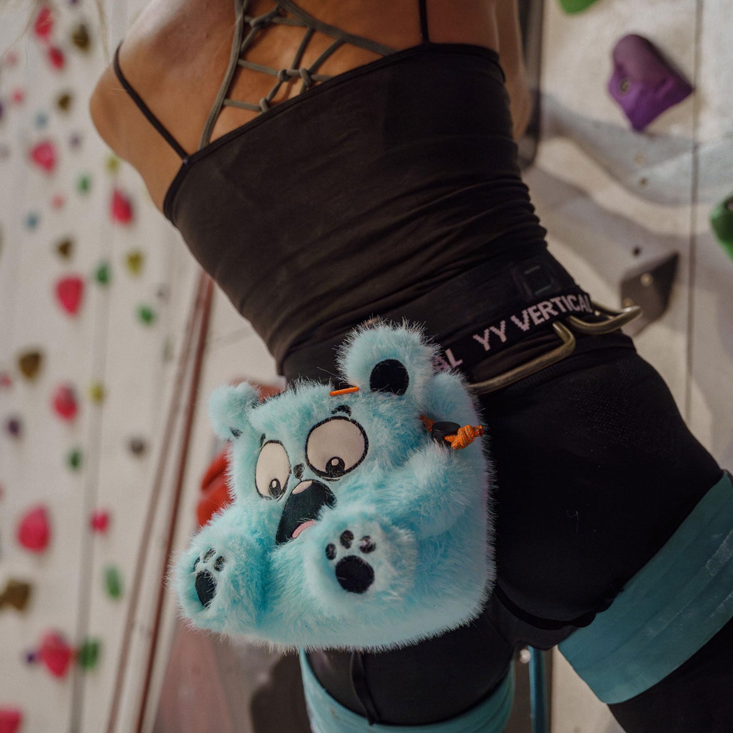 YY Vertical Bear Rock Climbing Chalk Bag, Perfect for Both Adults and Kids, Chalk Bag for Bouldering, Cute chalkbag for Mountain Lovers, Chalk Pouch