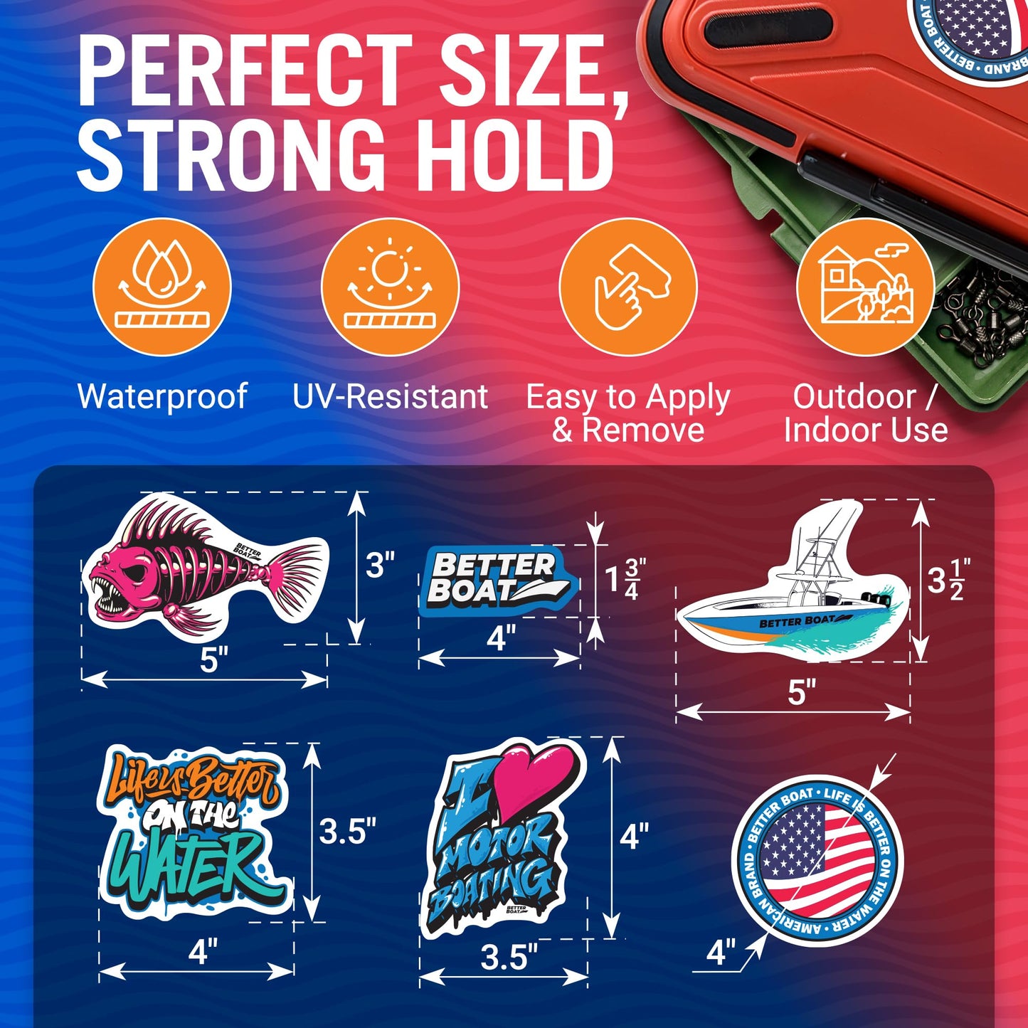 Boating and Fish Stickers for Adults Better Boat Stickers and Decals for Men or Women Funny Fishing or Boater Waterproof Vinyl Decal Sticker Packs
