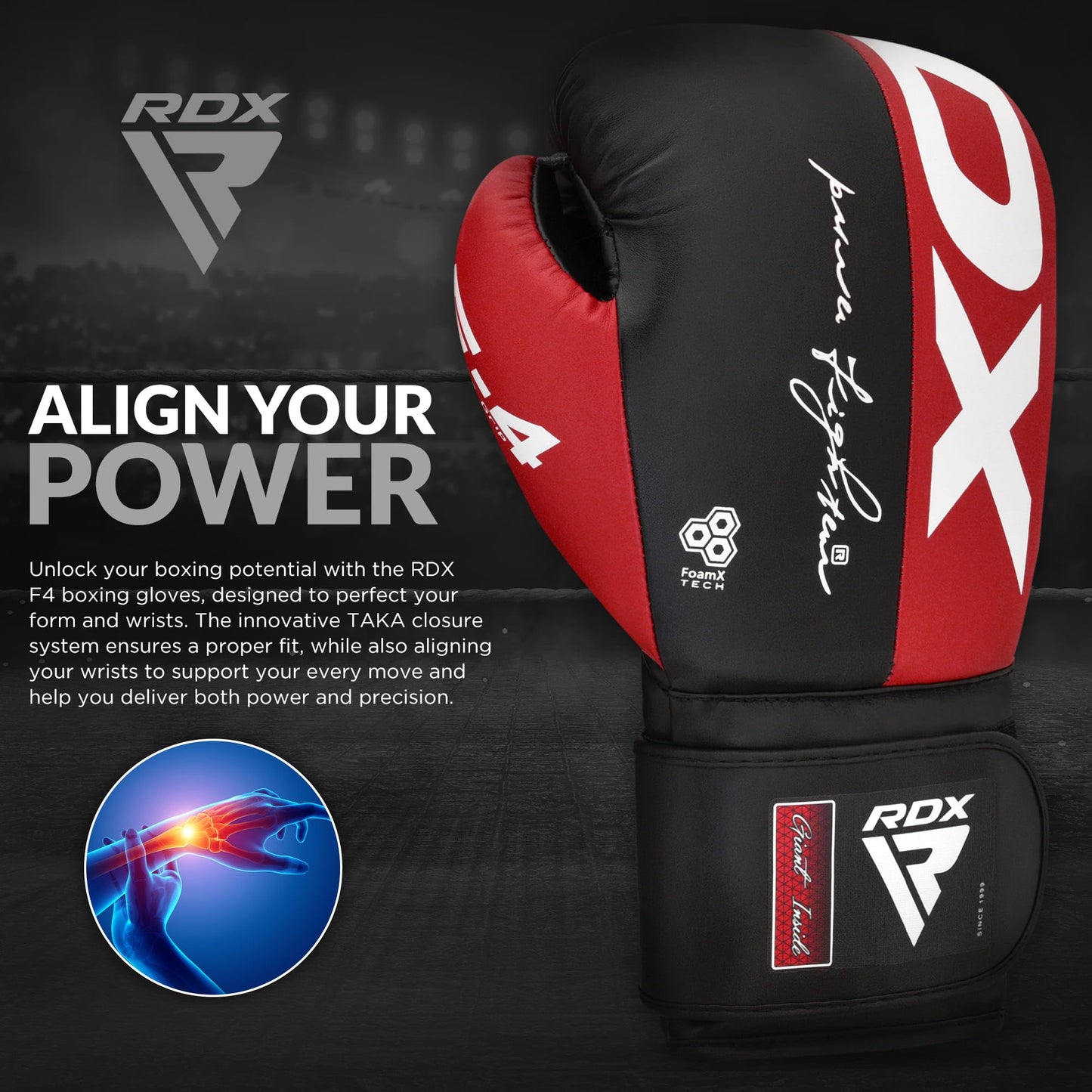 RDX Boxing Gloves, Maya Hide Leather Training Gloves for Muay Thai, Kickboxing, Sparring, Punch Bag, Punching Bag, Kickboxing Gloves, Martial Arts Training, Home Gym, Men, Women, 8 10 12 14 16 oz
