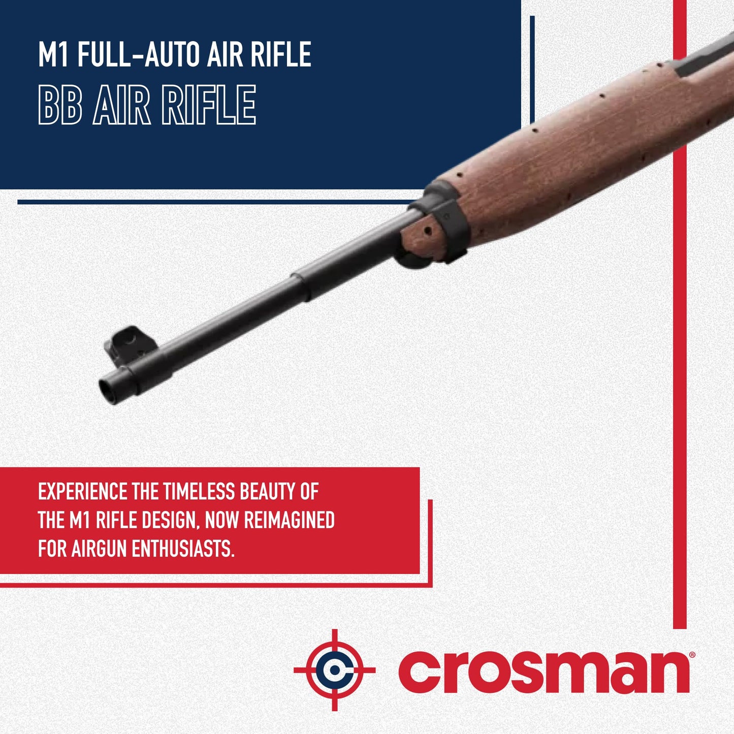 Crosman CFAM1 Full Auto CO2-Powered BB Air Rifle with 300 Round Reservoir - Semi or Full Auto Action, Adjustable Sights, All-Weather Synthetic Stock - Brown