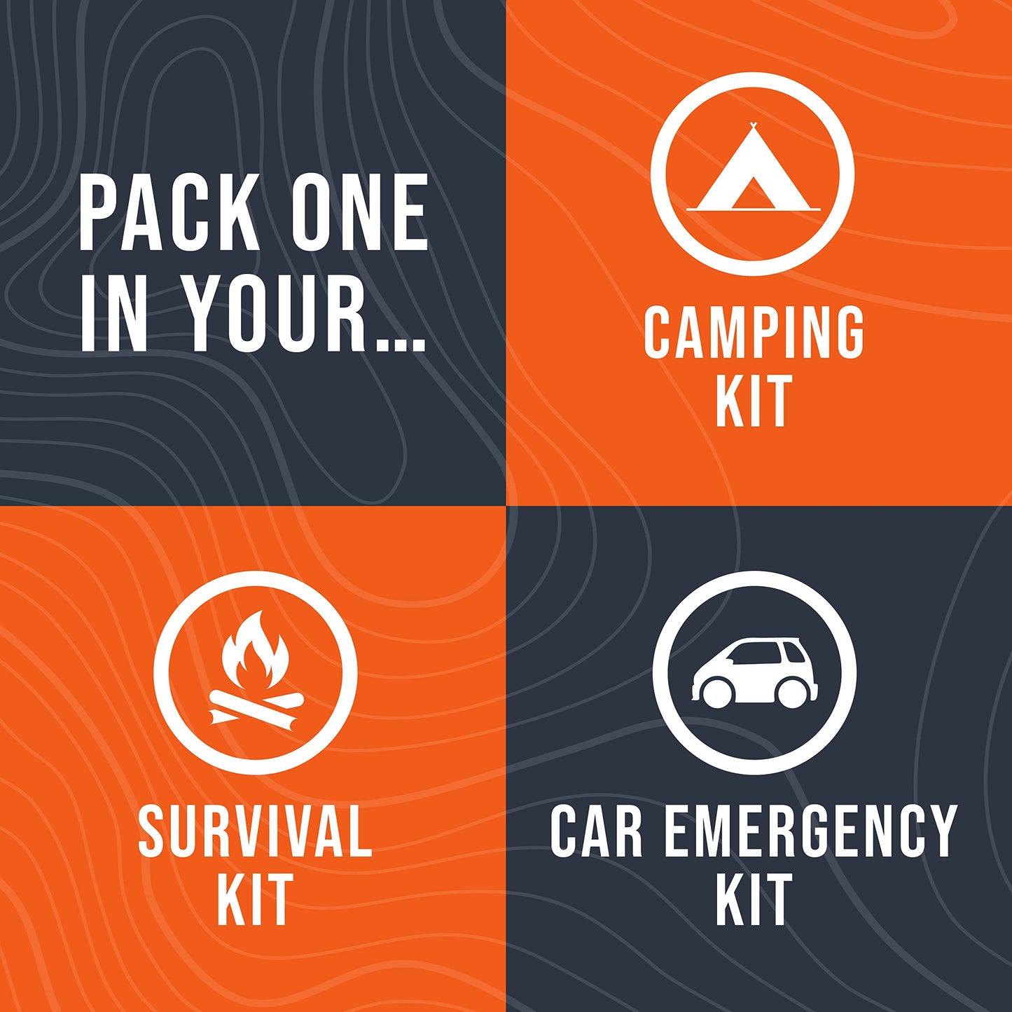 Go Time Gear Emergency Blankets for Survival (4 Pack), Mylar Emergency Survival Gear for Home, Camping, Hiking & Outdoor Survival Kits, Stay Warm, Dry, & Safe with Our Compact Space Blanket