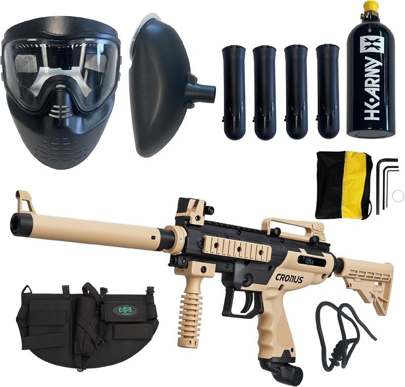 Tippmann Cronus Tactical Paintball Gun Marker Package - 20oz Mega 4+1 Set