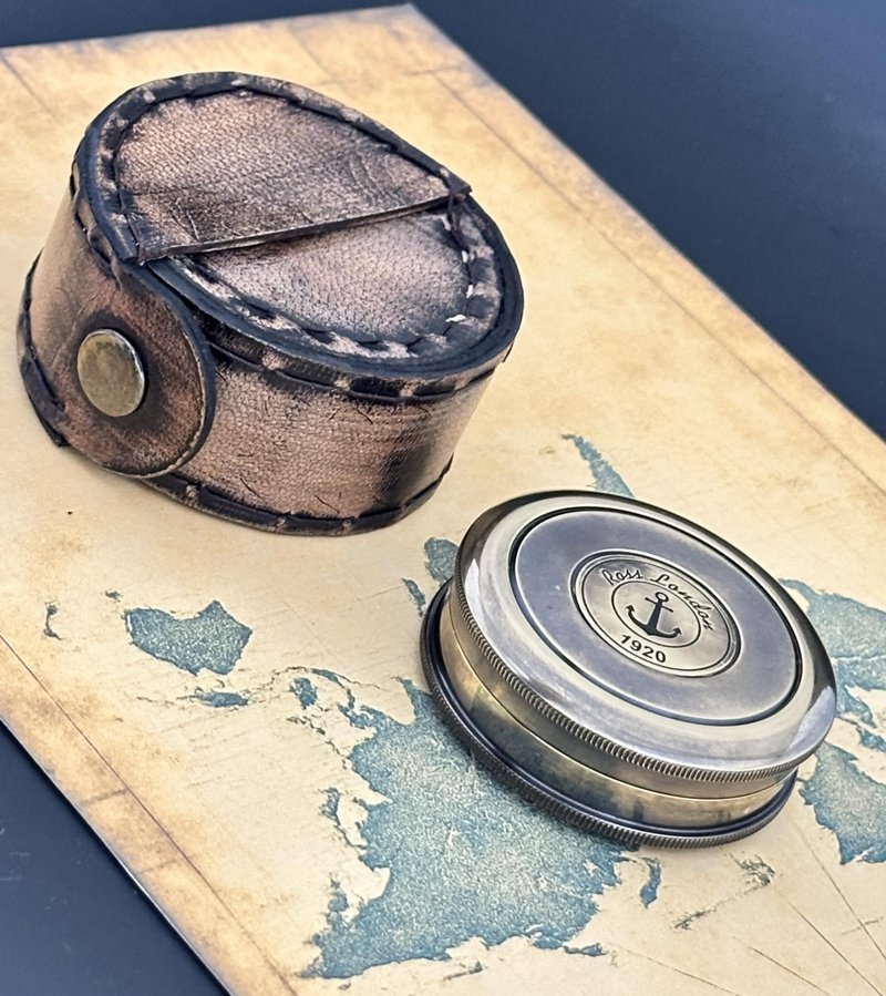 So You Can Always Find Your Way Back Home – Luxury Engraved Brass Pocket Compass with Leather Case – Anniversary Happy Gifts Graduation Gift for Men & Boys