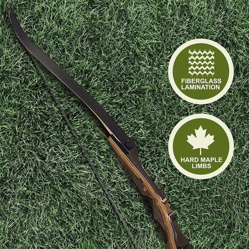 Samick Sage Recurve Bow Limbs - Durable Maple Fiberglass Takedown Replacements | 25-60 lbs for Archery Practice
