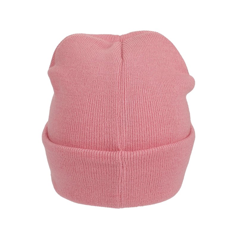 Minnie Mouse Embroidred Black & White Character On Pink Cuff Beanie
