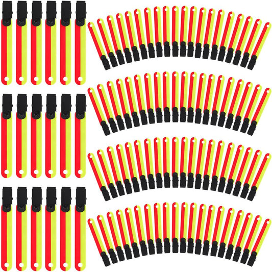 Copkim 24/48/72/96/120 Pcs Trail Markers for Hunting Reflective Trail Markers High Visibility Glow Tree Reflector Tags with Clip for Tree Stand Hunting Hiking Camping(Bright Orange, Yellow,96)