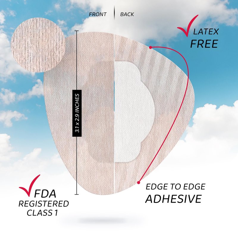 Not Just A Patch Freestyle Libre 2 Covers (20 Pack) - Thin, Strong and Light, Ultra-Long 14 Day Adhesion - Durable Lingo CGM & Libre 2 Sensor & Protector Patches - Beige