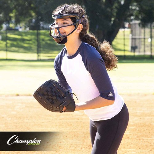 Champion Sports Magnesium Softball Face Mask - Lightweight Masks for Youth - Durable Head Guards - Premium Sports Accessories for Indoors and Outdoors - Black