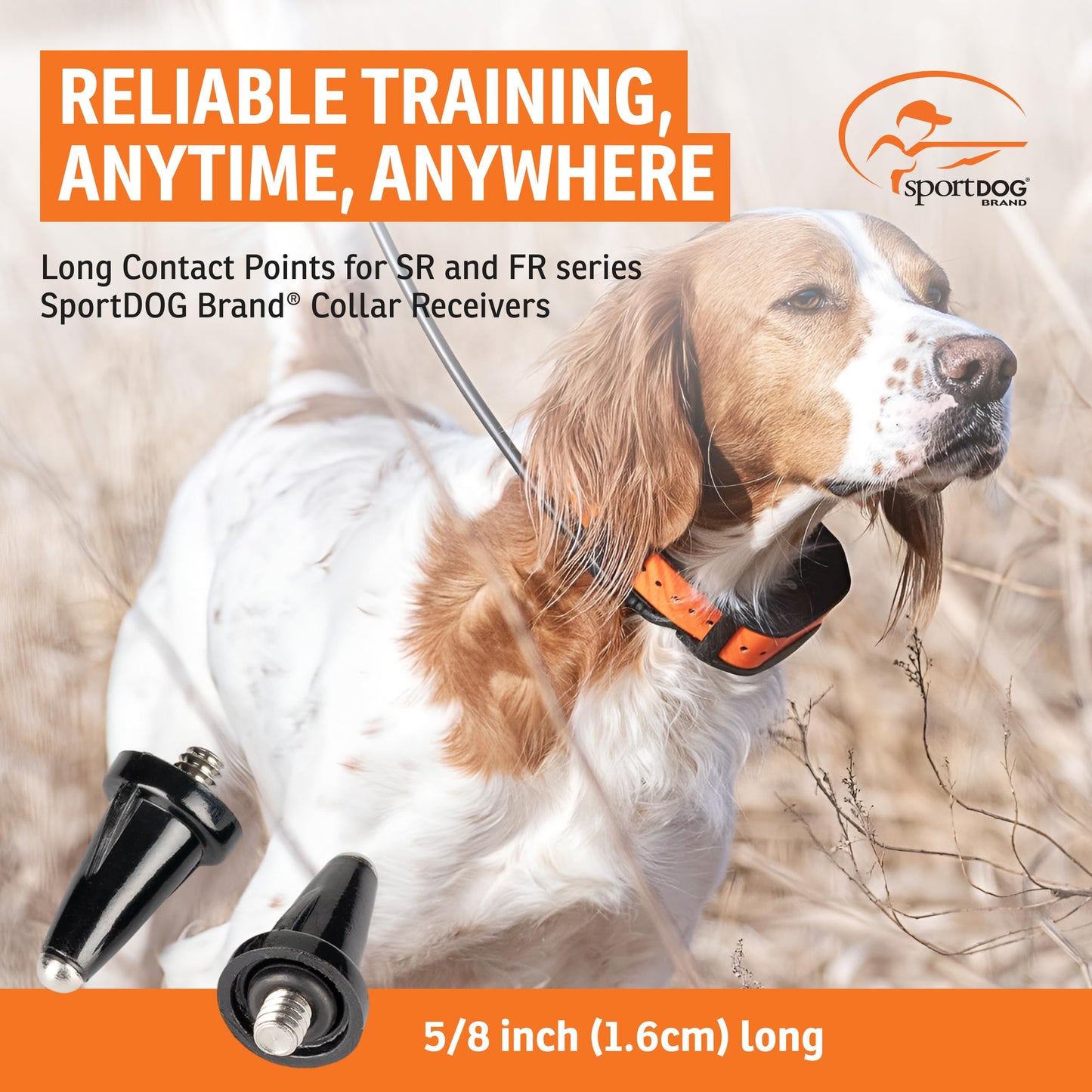 SportDOG Brand Long Contact Points – 5/8 Inch Replacement Probes E-Collars - Longer Length for Thick Coats