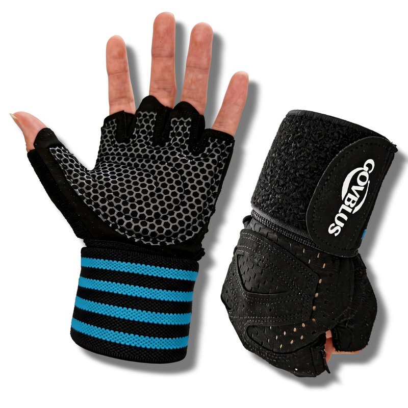 Govblus Workout Gloves for Men and Women,Gym Gloves for Weight Lifting with Wrist Support,Exercise,Rock Climbing, Biking,Training,Fitness,Pull up,Fingerless, Breathable and Snug fit(Small)