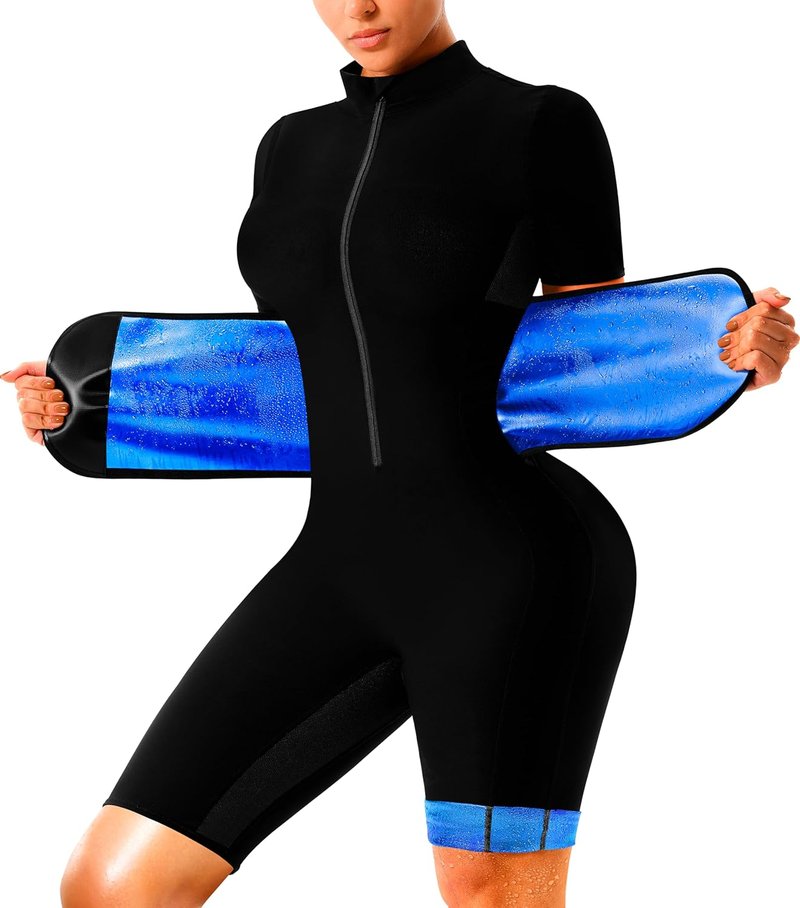 Sauna Suit for Women - Full Body Waist Trainer Jumpsuit | Breathable Underarm Design