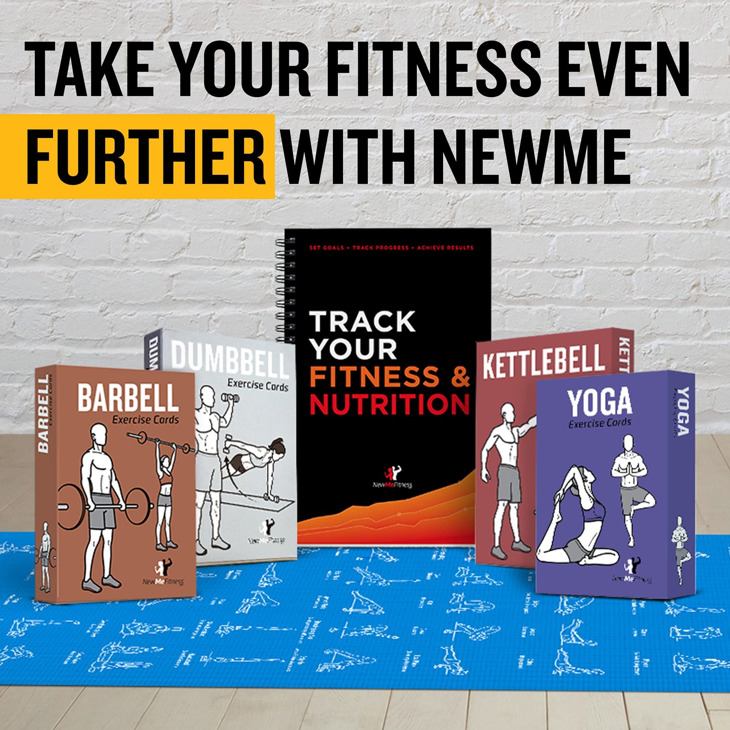 NewMe Fitness Bodyweight Workout Cards, Instructional Fitness Deck for Women & Men, Beginner Fitness Guide to Training Exercises at Home or Gym (Bodyweight, Vol 1)