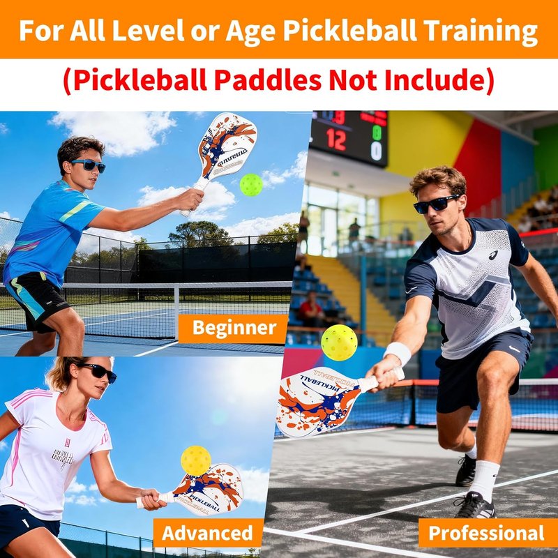 Pickleball Balls Set - 40 Hole Outdoor Balls with 8mm Precision Drilled Design | Ideal for Indoor & Outdoor Play