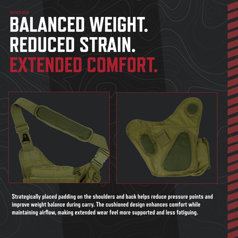 Rothco Advanced Tactical Bag - Durable EDC Shoulder Bag with Discreet Utility Storage, Coyote Brown