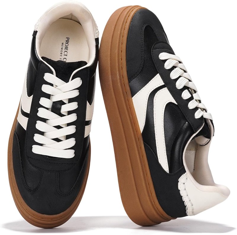 Project Cloud Platform Sneakers - Lightweight Women's Lace-Up Fashion Shoes with Memory Foam Insole | Non-Slip Sole, 2026 Edition