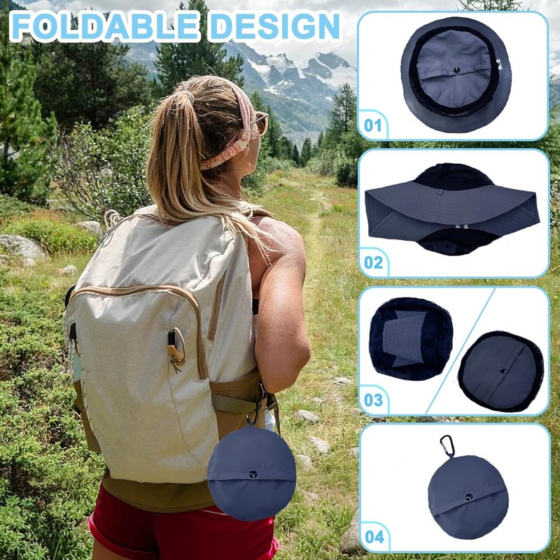Packable Women's Bucket Hat - Quick Dry Mesh for UV Protection | Ideal for Fishing, Hiking, Beach & Safari