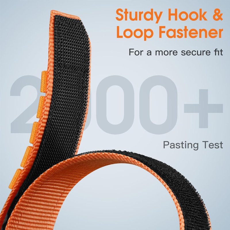 AMAZTIM Compatible Nylon Sports Strap - 22mm Woven Loop Design for M2/M3/C20 Pro/T2 & KOSPET Tank M2/M3/M3 Ultra/T2/T3/T3 Ultra & WalkerFit M2, M6 Ultra, M2 Pro (Cross Nylon-Orange)