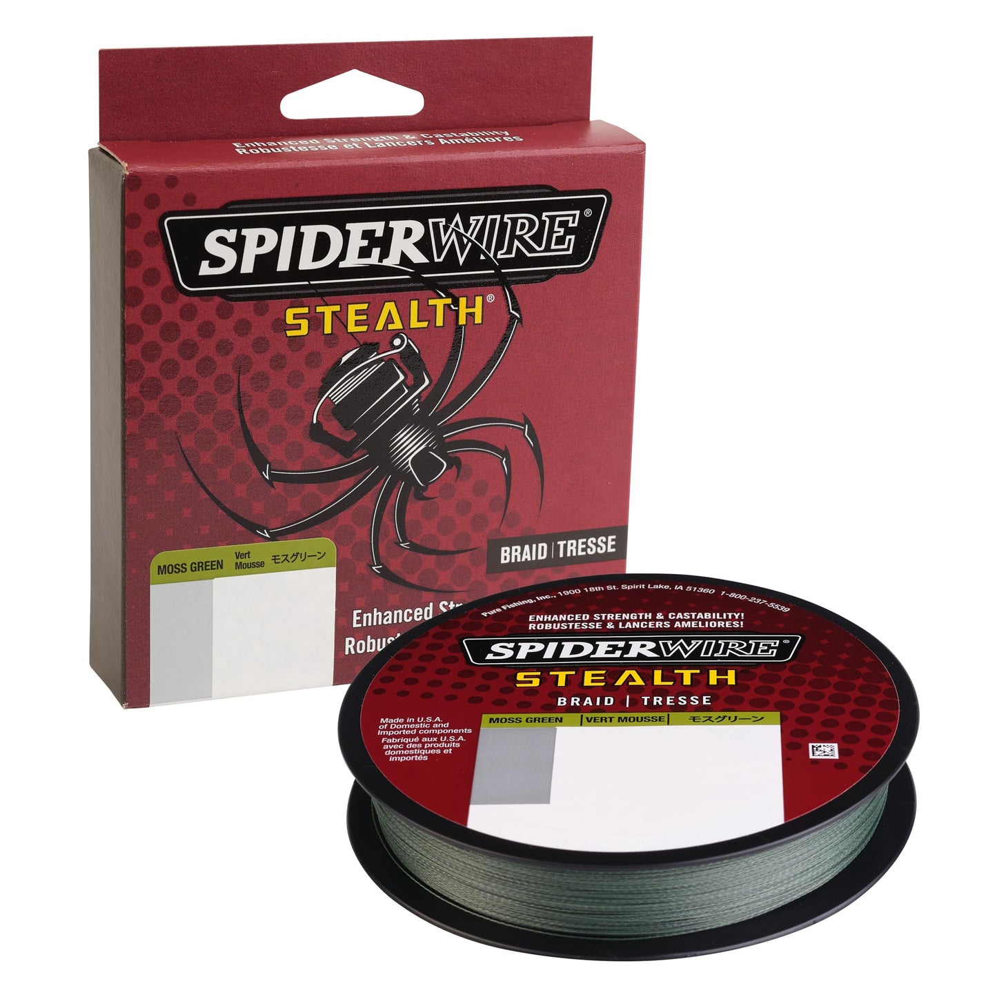 SPIDERWIRE SCS65G-125 Stealth, 125-Yard/65-Pound, Moss Green
