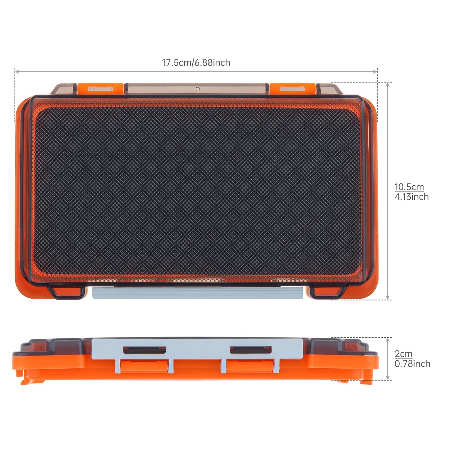 Fishing Tackle Box Slit Foam Case, Super Slim Fishing Lures Jig Box Hooks Spinners Spoons Storage Tackle Tray (6.8 * 3.8 * 0.8inch)