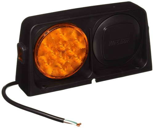 Wesbar 54209-019 Replacement Part, Dual RH LED AG Light w/3 Wire Leads - Lens: Rear-Red/Amber, Front-Amber/Blank