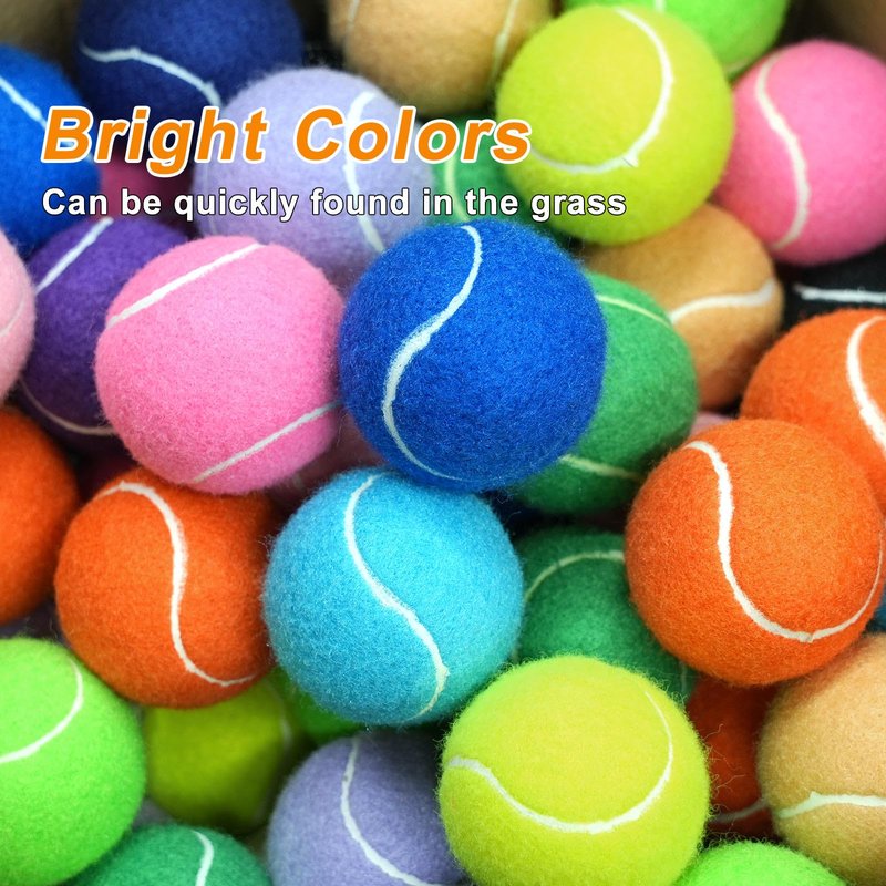 LvxNysa 6pcs Tennis Balls Training Tennis Ball with mesh Bags Beginner high Elasticity Practice Tennis Loose Tennis Balls for Dogs (Beige)