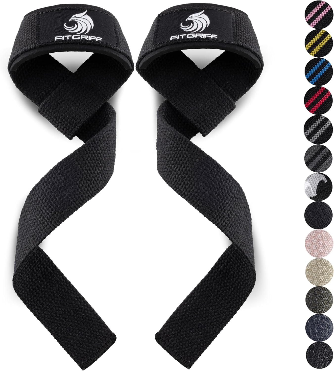 Fitgriff® Weightlifting Wrist Straps - Premium Cotton & Padded Support for Gym, Deadlift, Workout | Unisex Size